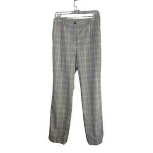 Pendleton Pants Womens 10 Gray Plaid Wool Elastic Waist Lined